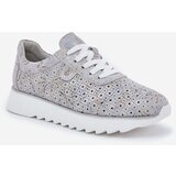 S. BARSKI Suede Patterned Sports Shoes On Platform With Glitter D&A | Shoptok.si