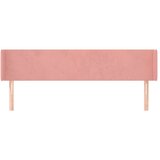  Vzglavje z ušesi roza 163x16x78/88 cm žamet, (20953072) | Shoptok.si
