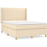 Maison Chic Box spring postelja - Vzmetna postelja z vzmetnico krem 140x190 cm blago SL19724, (21880231) | Shoptok.si