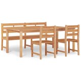  4-dijelni vrtni blagovaonski set od masivne tikovine | shoptok.hr