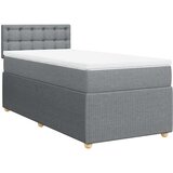  Krevet s oprugama i madracem svjetlosivi 100x200 cm od tkanine | shoptok.hr