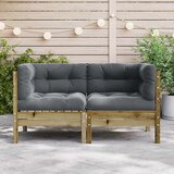  Kutna vrtna sofa s jastucima 2 kom od impregnirane borovine | shoptok.hr