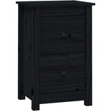  Noćni ormarić crni 40 x 35 x 61 5 cm od masivne borovine | shoptok.hr