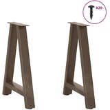  Noge za blagovaonski stol A-oblika 2 kom 50 x (72-73) cm Čelik - Prirodna 50 x (72-73) cm 1 | shoptok.hr