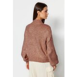 Trendyol Dusty Rose Soft Texture Thick Crew Neck Knitwear Sweater | shoptok.hr