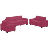  Set sofe 3 pcs Vjetrovita Crvena 221 x 80 x 80 cm Baršun | shoptok.hr