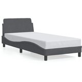  Okvir za krevet Dover tamnosivi 90x190 cm baršunasti | shoptok.hr