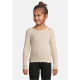 Urban Classics Girls' ribbed long-sleeved T-shirt beige Cene