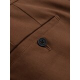 Ombre Men's classic cut chino pants with soft texture - caramel | Shoptok.si