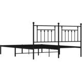  Metalni okvir za krevet s uzglavljem crni 183x213 cm | shoptok.hr