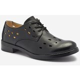 Resti Women's openwork eco leather half shoes in black Selofso- Footwear | Shoptok.si