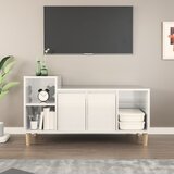 vidaXL TV omarica visok sijaj bela 100x35x55 cm inženirski les Cene