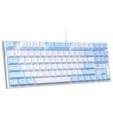  MageGee MK-STAR mehanička gaming tipkovnica, crveni prekidači, bijela s plavom, UK layout | shoptok.hr