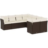  The Living Store Vrtna sedežna garnitura 8-delna z blazinami rjav poli ratan - Vrtna Sedežna Garniture, (21446821) | Shoptok.si