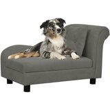 vidaXL Pasji kavč z blazino temno siv 83x44x44 cm pliš Cene