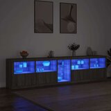  Komoda z LED lučkami siva sonoma 283x37x67 cm | Shoptok.si