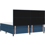  Postelja s škatlasto vzmetnico in LED modra 200x200 cm Tkanina, (22083117) | Shoptok.si