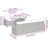  Sjedeća garnitura za vrt s pohranom 8 pcs Smeđa Poli ratan | shoptok.hr