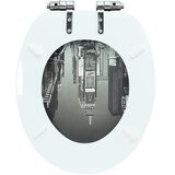  Toaletna daska s mekim zatvaranjem MDF s uzorkom New Yorka | shoptok.hr