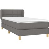  Krevet s oprugama i madracem tamnosivi 90x200 cm od tkanine | shoptok.hr