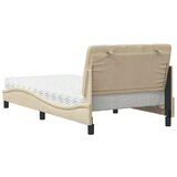  Postelja z vzmetnico krem 100x200 cm blago, (21829540) | Shoptok.si