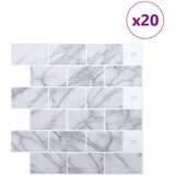  Subway pločica 20 pcs Bijeli mramor 30 x 30 cm Poliuretan i PET | shoptok.hr