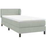 Box Spring krevet s madracem svijetlo sivi 80x220 cm samt | shoptok.hr