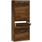 Maison Chic Omarica za obutev - Kopa za čevlje dimljen hrast 63x24x147 cm inženirski les, (21777872) | Shoptok.si