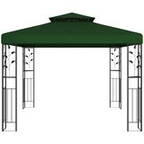 Gazebo 3 x 3 x 2,68 m Zelena Poliester i čelik | shoptok.hr