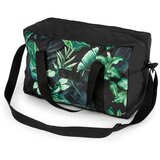 Solier Torba Podróżna Stb01 Czarna W Zielone Liście Crna | shoptok.hr