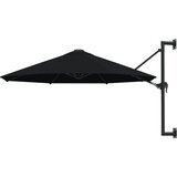 vidaXL zidni suncobran s metalnom šipkom 300 cm crni | shoptok.hr