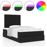 vidaXL Otomanski okvir kreveta s madraca crni 120x190 cm od tkanine | shoptok.hr