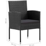  9-dijelni vrtni blagovaonski set crni | shoptok.hr