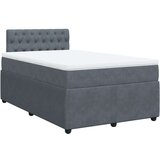 vidaXL Krevet box spring s madracem tamnosivi 120 x 190 cm baršun | shoptok.hr