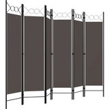 vidaXL Sobna pregrada sa 6 panela antracit 240 x 180 cm | shoptok.hr