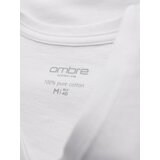 Ombre BASIC men's classic cotton T-shirt with a crew neckline - white | Shoptok.si