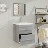 Ormarić s ugrađenim umivaonikom boja sivog hrasta sonome drveni | shoptok.hr