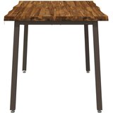  110 x 55 x 75 cm Čvrsto drvo akacije Prirodna i kava Pravokutni | shoptok.hr