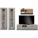 Mömax Vitrina Auris, Siva, Barva Hrasta | Shoptok.si