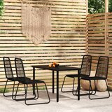  5-dijelni vrtni blagovaonski set crni | shoptok.hr