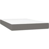 vidaXL Box spring postelja z vzmetnico LED temno siva 120x190 cm blago | Shoptok.si