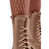 Boto Women's Suede Ankle Boots Lace-Up Beige Nicole 2836 | ePonuda.com