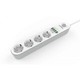 Kraft_Dele 2m električni razdelilec 4x USB polnilec, (20373022) | Shoptok.si