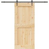 vidaXL Klizna vrata s priborom za montažu 100x210 cm masivna borovina | shoptok.hr