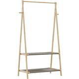 vidaXL Stojalo za oblačila s policami 96x45,5x150,5 cm bambus | Shoptok.si