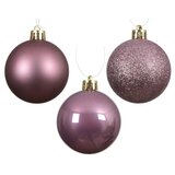  Novogodišnja dekoracija - hanging bauble set mix 10pcs 6cm 022649 - vintage pink - kmg ( 044427 ) | ePonuda.com
