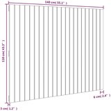  Stensko posteljno vzglavje medeno rjavo 140x3x110 cm borovina, (20739487) | Shoptok.si