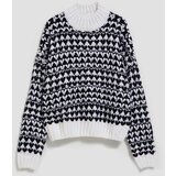 Marisse Black And White Turtleneck Sweater | shoptok.hr