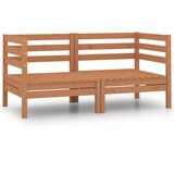 Maison Chic Vrtni kotni kavč - Zunanji kavč 2 kosa medeno rjava trdna borovina, (22043818) | Shoptok.si