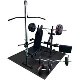 Gorilla Sports Kraftstation Universal inkl, Latzugturm, Langhantel Set Kunststoff Gripper und Bodenschutzmatten Cene